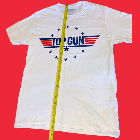 Top Gun Stars Stripes White T Shirt Tee Small - Picture 5 of 6
